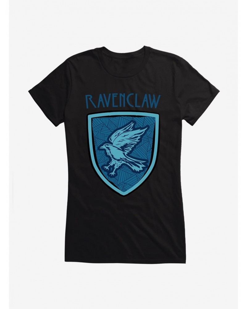 Harry Potter Ravenclaw Modern Geometric Emblem Girls T-Shirt $7.17 T-Shirts