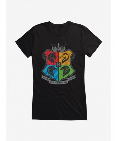 Harry Potter Hogwarts School Crest Girls T-Shirt $7.37 T-Shirts