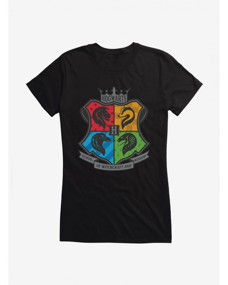 Harry Potter Hogwarts School Crest Girls T-Shirt $7.37 T-Shirts