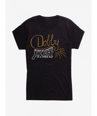 Harry Potter Dobby Is Free Elf Script Girls T-Shirt $7.77 T-Shirts