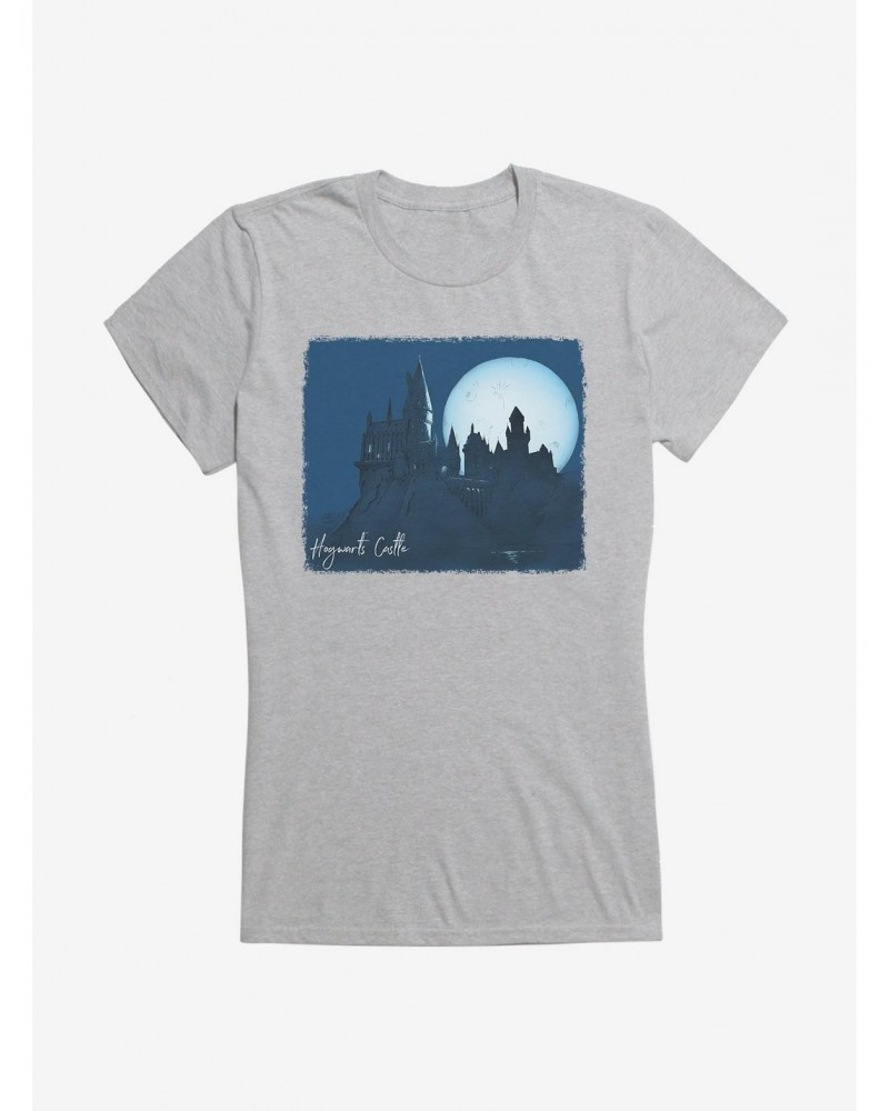 Harry Potter Hogwarts Castle Supermoon Illustrated Girls T-Shirt $6.18 T-Shirts