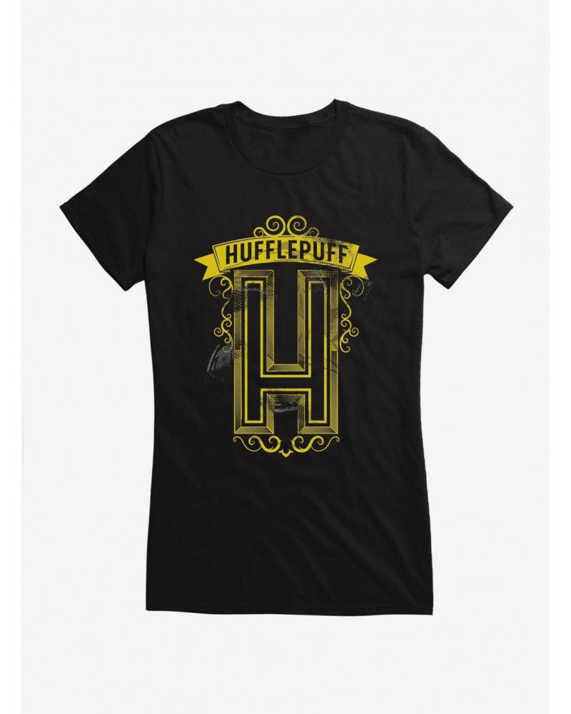 Harry Potter Hufflepuff H Girls T-Shirt $7.77 T-Shirts