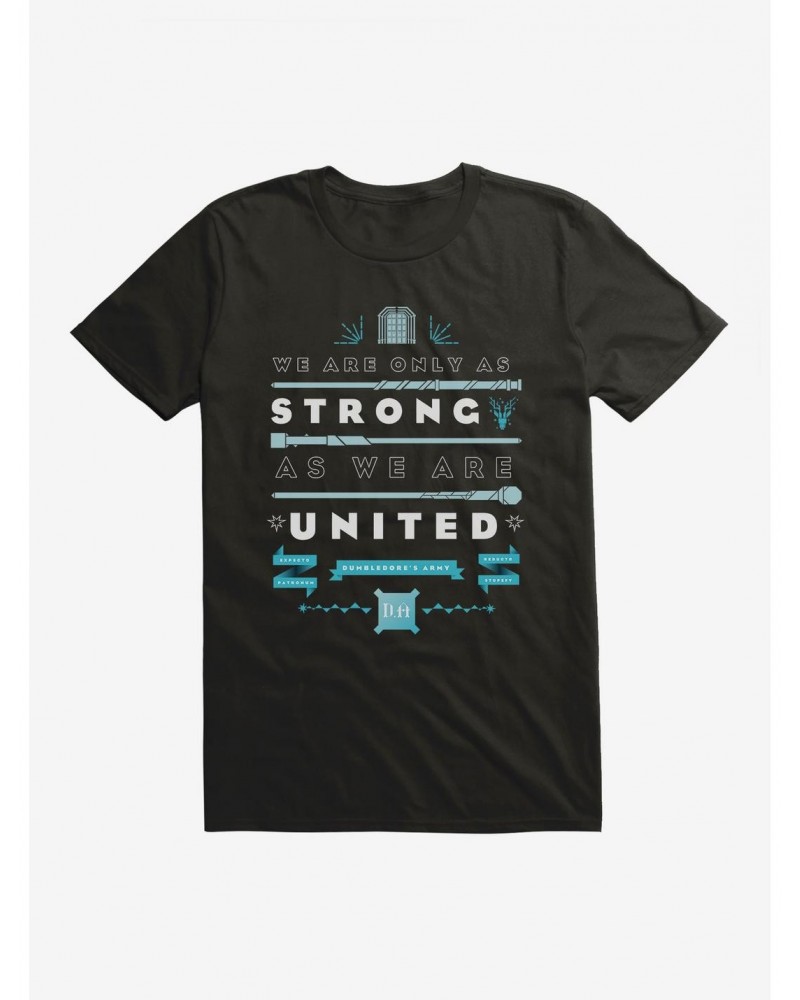 Harry Potter We Are Only As Strong As We Are United Dumbledore's Army Blue Logo T-Shirt $6.50 T-Shirts