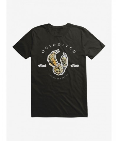 Harry Potter Watercolor Quidditch Golden Snitch T-Shirt $7.84 T-Shirts