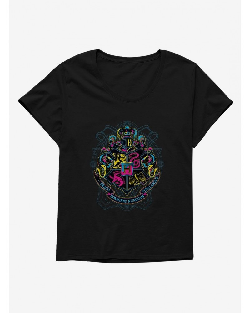 Harry Potter Psychadelic Hogwarts Girls T-Shirt Plus Size $11.56 T-Shirts