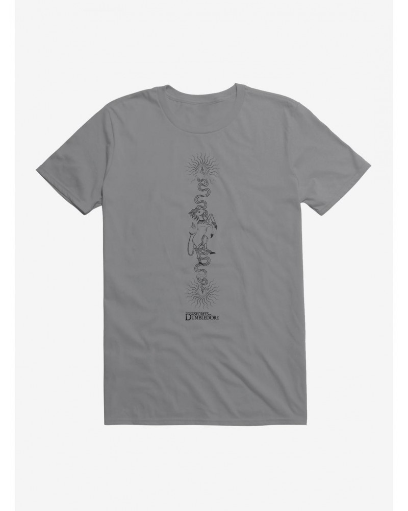 Fantastic Beasts: The Secrets Of Dumbledore Qilin Sketch T-Shirt $8.99 T-Shirts