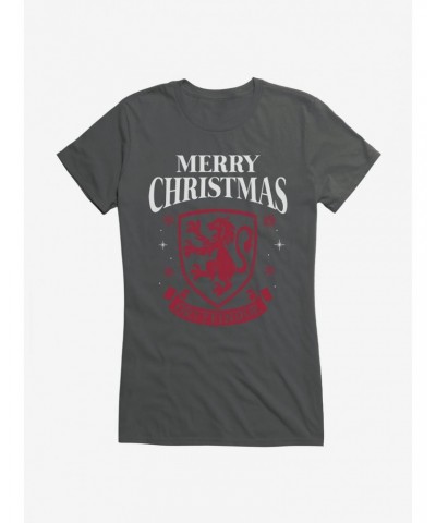 Harry Potter Merry Christmas Gryffindor Girls T-Shirt $9.36 T-Shirts