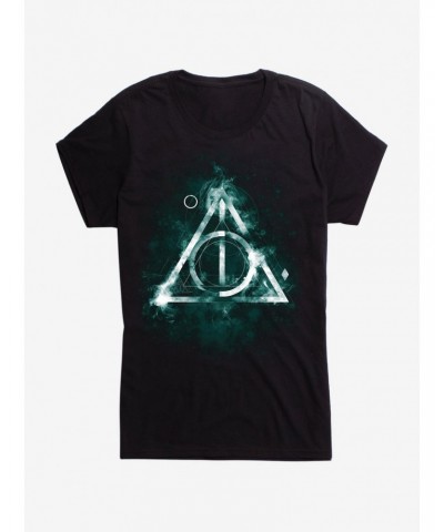 Harry Potter Deathly Hallows Glow Symbol Girls T-Shirt $7.97 T-Shirts