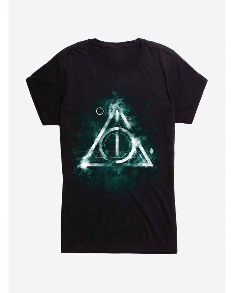 Harry Potter Deathly Hallows Glow Symbol Girls T-Shirt $7.97 T-Shirts