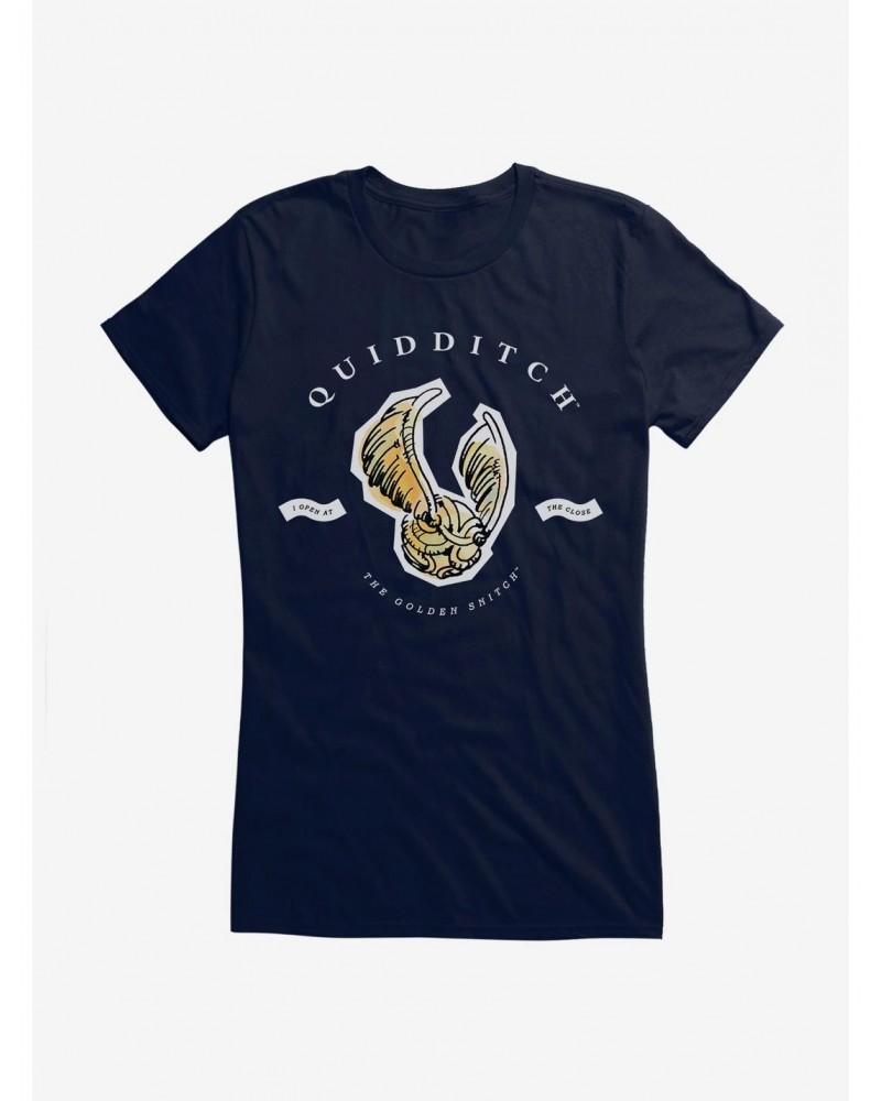 Harry Potter Watercolor Quidditch Golden Snitch Girls T-Shirt $6.97 T-Shirts