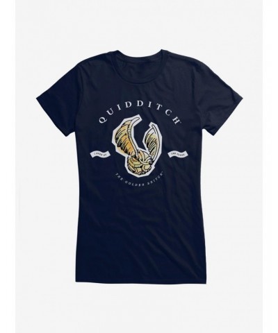 Harry Potter Watercolor Quidditch Golden Snitch Girls T-Shirt $6.97 T-Shirts