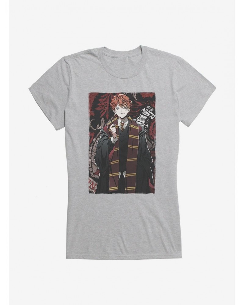 Harry Potter Ron Frame Anime Style Girls T-Shirt $6.18 T-Shirts