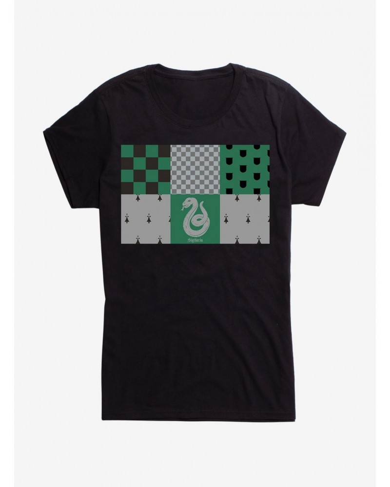 Harry Potter Slytherin Checkered Patterns Girls T-Shirt $8.57 T-Shirts