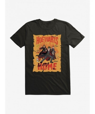 Harry Potter Hogwarts Is My Home Bright Art T-Shirt $9.18 T-Shirts