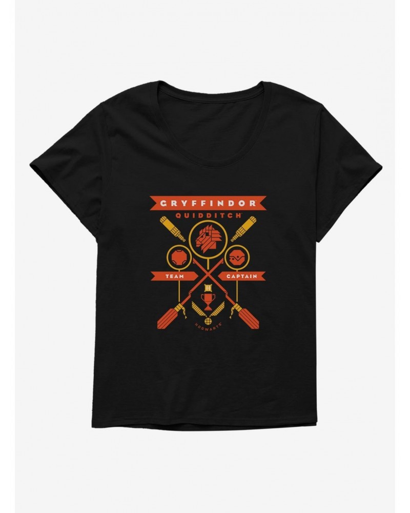 Harry Potter Gryffindor Quidditch Team Captain Girls T-Shirt Plus Size $10.17 T-Shirts