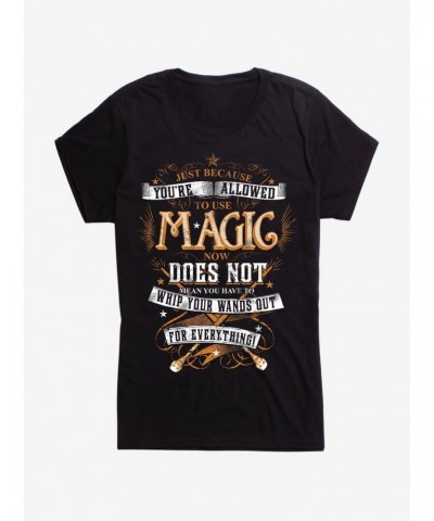 Harry Potter Wands Out Quote Girls T-Shirt $7.97 T-Shirts