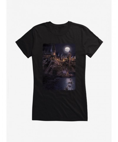 Harry Potter Boats To Hogwarts Dock Girls T-Shirt $7.57 T-Shirts