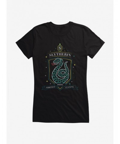 Harry Potter Slytherin Sketch Shield Girls T-Shirt $8.57 T-Shirts