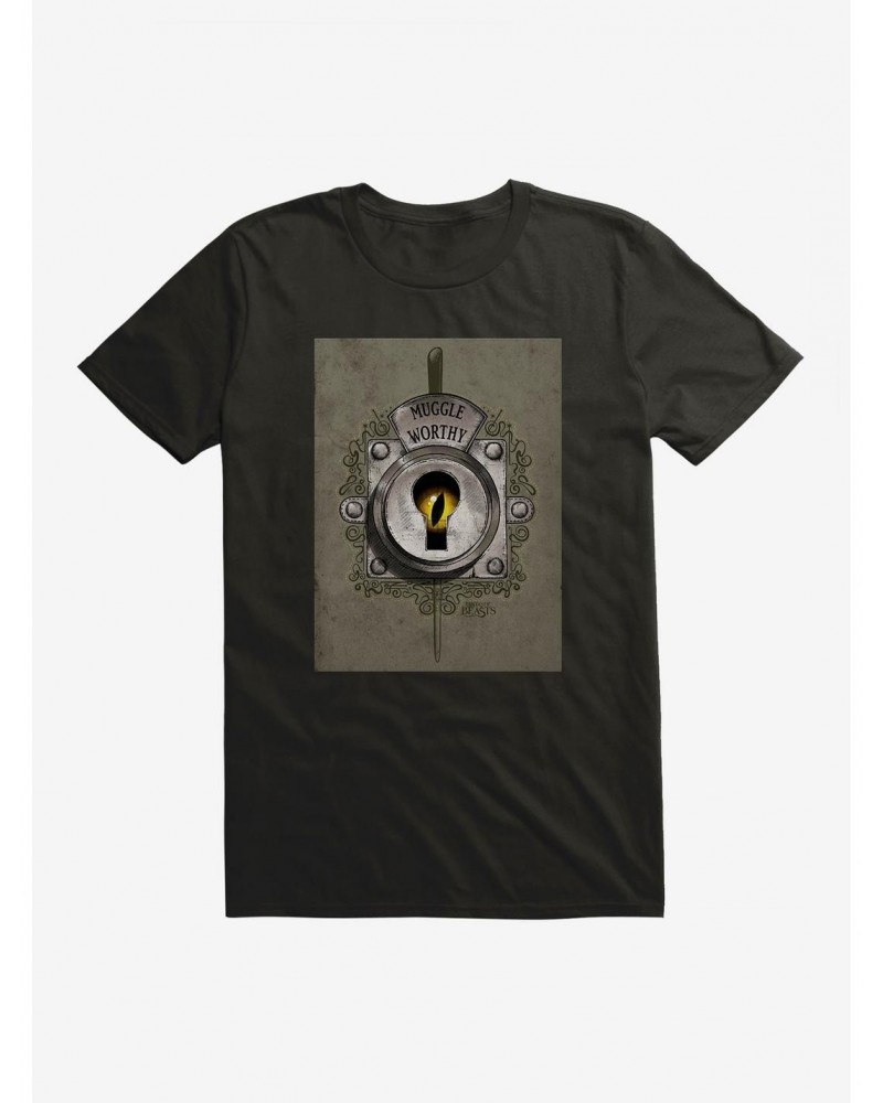 Fantastic Beasts Muggle Worthy Key Hole T-Shirt $8.22 T-Shirts